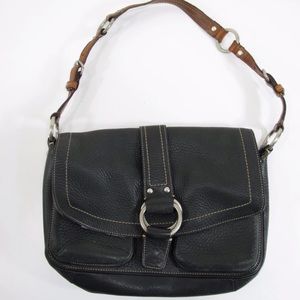Coach black leather Handbag , shoulder bag, womens